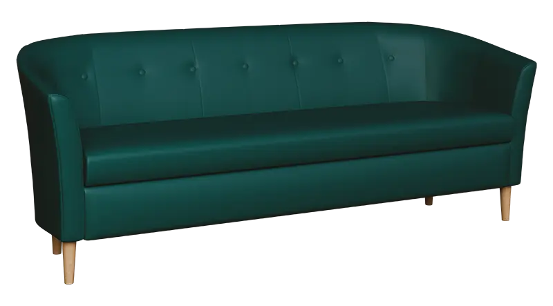 CHARLOTTE 3, trojkřeslo, koženka petrolejová